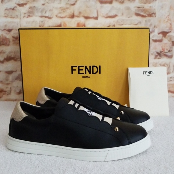 fendi rockoko slip on sneakers